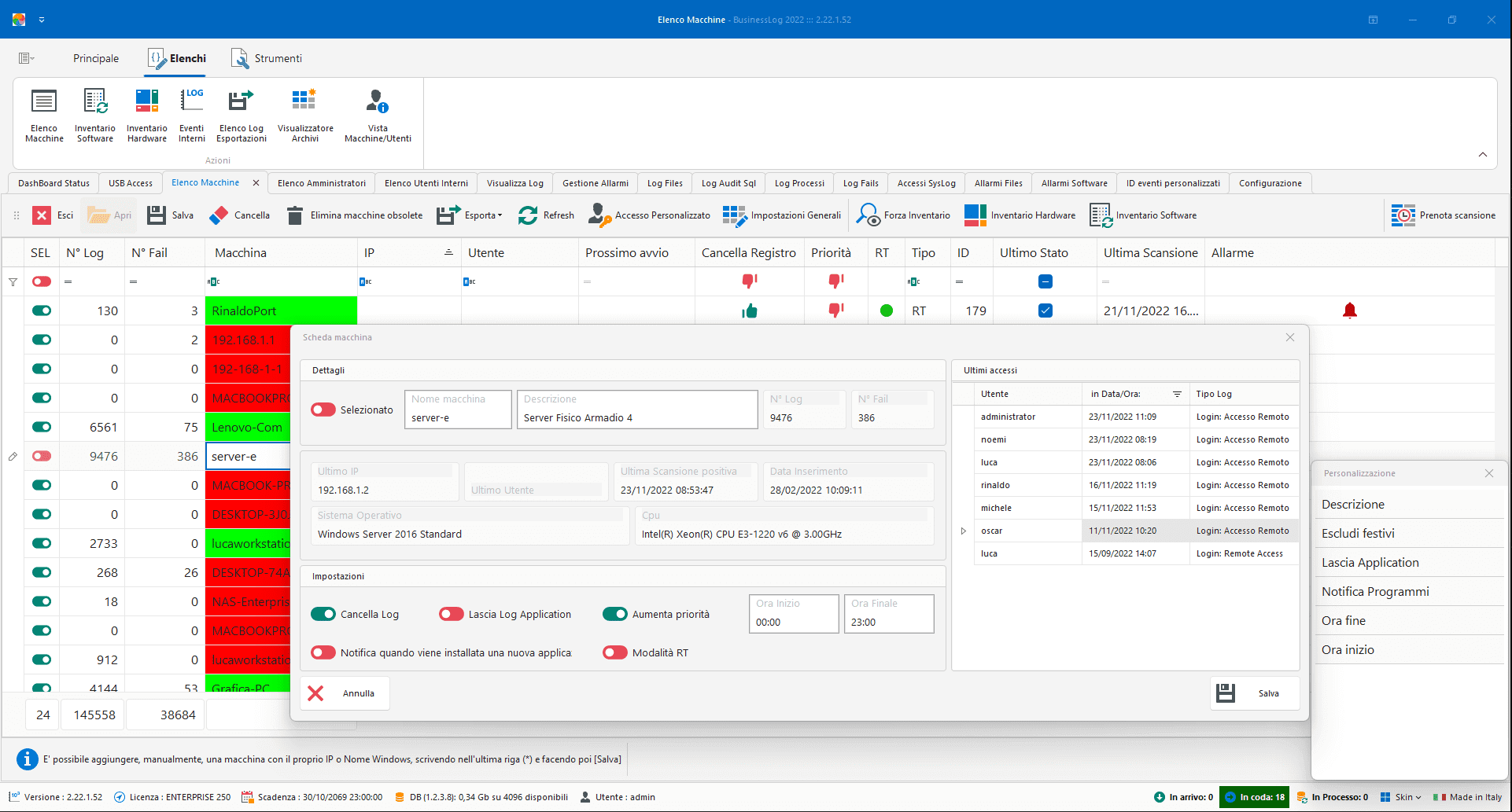 Screenshot di Business LOG - Inventario Automatico 2